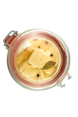 picket cheese in jar