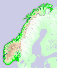 Norwegen Karte 3D h