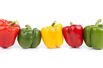 Bell Peppers In A Row