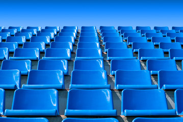 Naklejka premium blue stadium seats