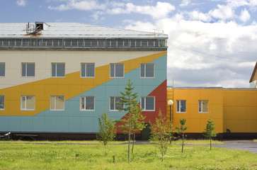 Colorful building, shiny day