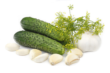 Cucumbers and garlic