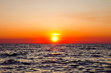 Fototapeta premium Red sunset on the Black Sea