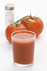 refreshment and healthy diet drink tomato juice