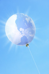 地球儀の風船