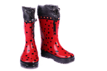 Red children's boots