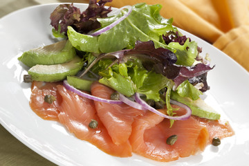 Smoked Salmon and Avocado Salad