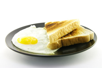Cooked Breakfast Items on a Plate