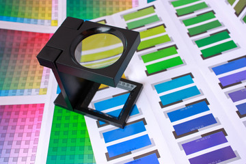 Magnifying Glass on Color Swatches Series