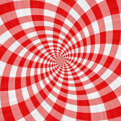 red tartan cloth swirl