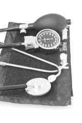 medicine object. blood pressure with stethoscope