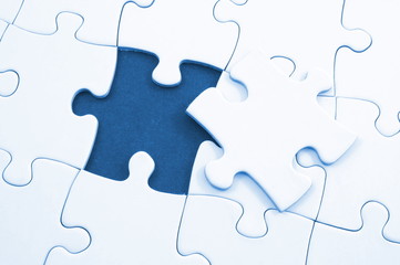 blank puzzle with missing piece