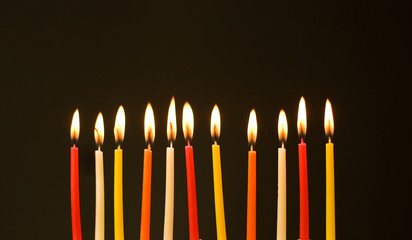 Burning birthday candles