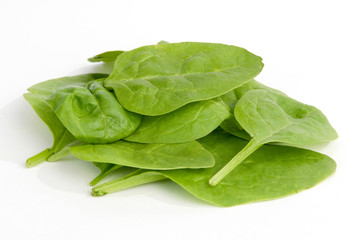 spinach isolated on white background