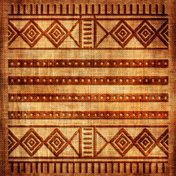 Fototapeta old texture with african patterns