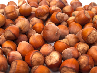 Hazelnuts as background