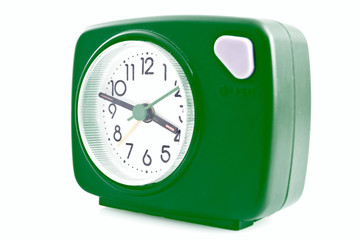 Green alarm clock