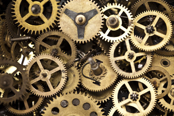 Macro detail of old gears