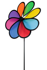 Colorful pinwheel isolated on white background
