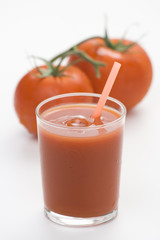 refreshment and healthy diet drink tomato juice