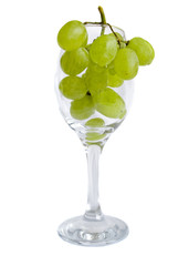 a glass of grapes