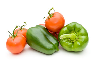 Tomatoes and sweet pepper.