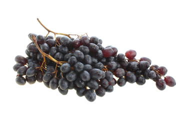 Red grapes isolated.