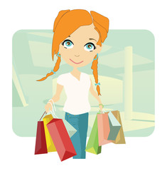 Shopping girl