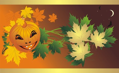 Halloween. Abstract composition for banner. Vector