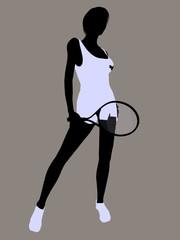 Tennis Illustration Silhouette
