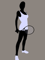 Tennis Illustration Silhouette