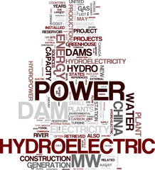 Hydroelectric word cloud