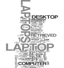 Laptop word cloud