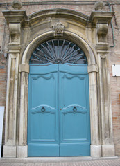 Fototapeta na wymiar Blaue Tür