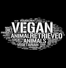 Vegetarian tag cloud