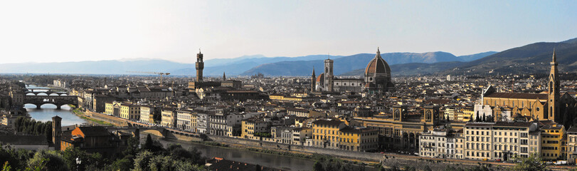 Fototapeta na wymiar Florence panorama z kultowych budowli renesansowych