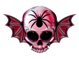 Teschio Pipistrello-Halloween-Halloween Skull-Crâne Cristal © BluedarkArt