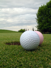 Golf Balls on Green