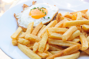 Egg and fries - classical english breakfast
