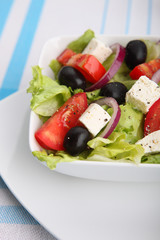 Close up Greek salad