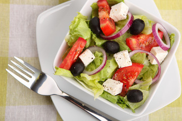 Close up Greek salad