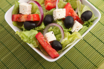 Close up Greek salad