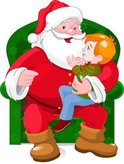 Santa and Boy