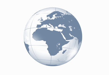 地球儀、アフリカ