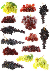 Grapes  set  isolated.