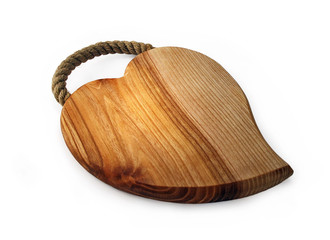 Wooden heart shape cutting board