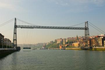 Fototapeta na wymiar Puente Colgante or Vizcaya Bridge, Spain