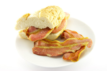 Cooked Breakfast Items on a Plate