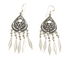 boucles d'oreilles en argent