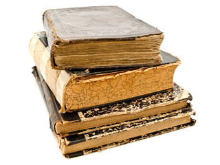 stack of old books